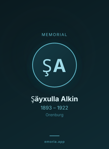 Memorial portrait of Şäyxulla Alkin