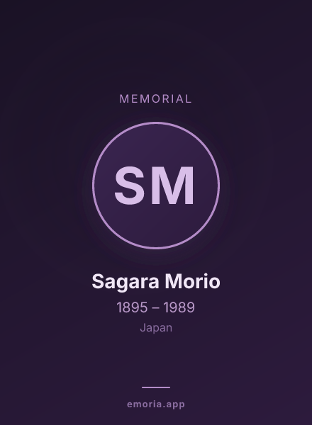 Memorial portrait of Sagara Morio