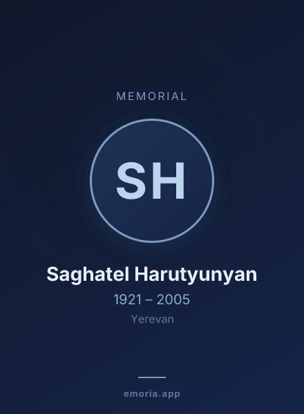 Memorial portrait of Saghatel Harutyunyan