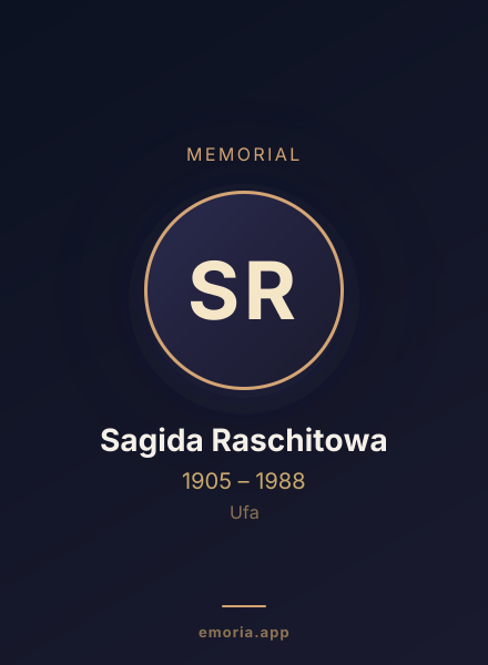 Memorial portrait of Sagida Raschitowa