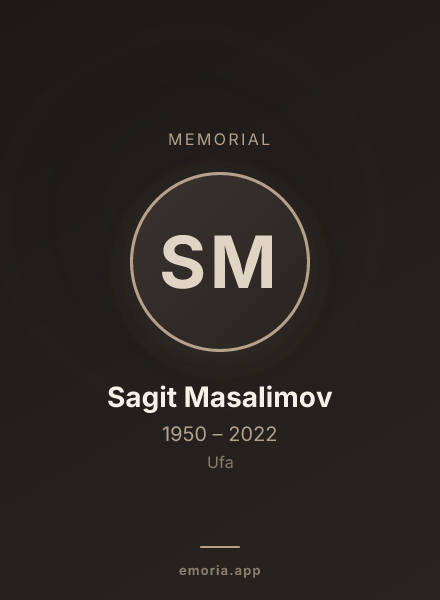 Memorial portrait of Sagit Masalimov
