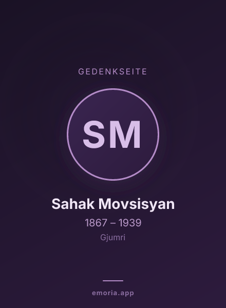 Gedenkportrait von Sahak Movsisyan