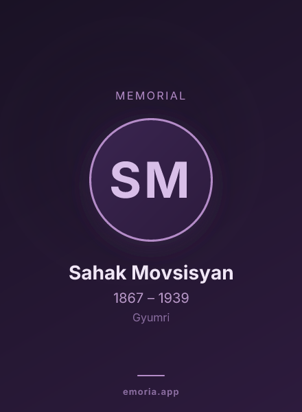 Memorial portrait of Sahak Movsisyan