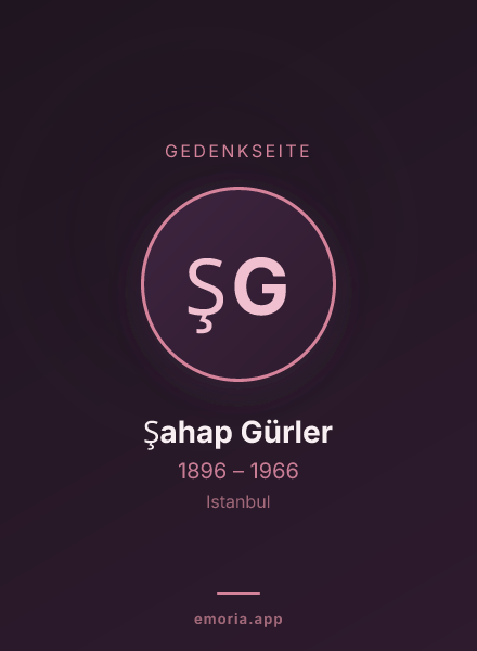 Gedenkportrait von Şahap Gürler