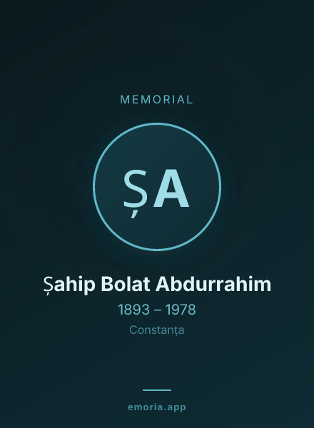 Memorial portrait of Șahip Bolat Abdurrahim