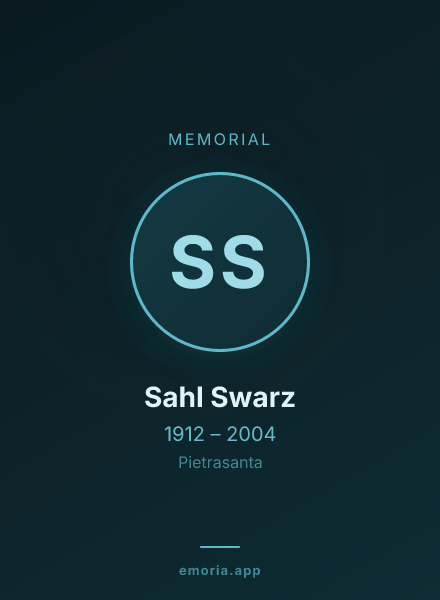 Memorial portrait of Sahl Swarz