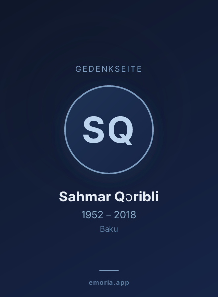 Gedenkportrait von Sahmar Qəribli