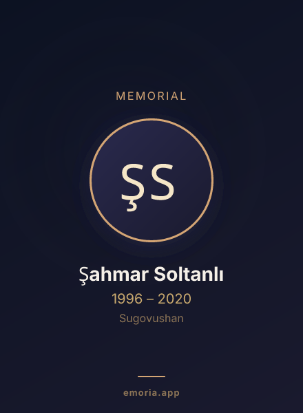 Memorial portrait of Şahmar Soltanlı