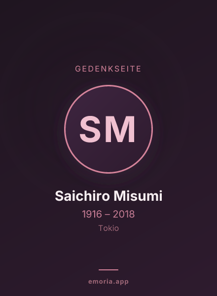 Gedenkportrait von Saichiro Misumi