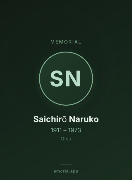 Memorial portrait of Saichirō Naruko