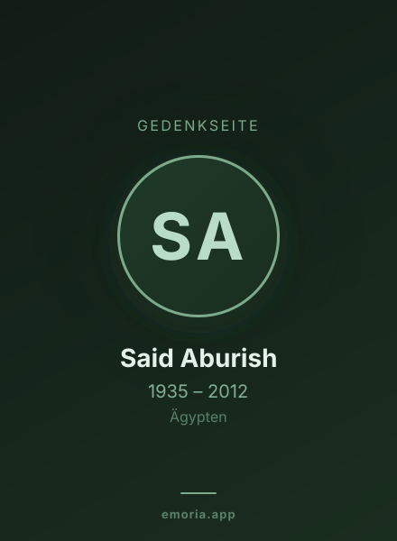 Gedenkportrait von Said Aburish