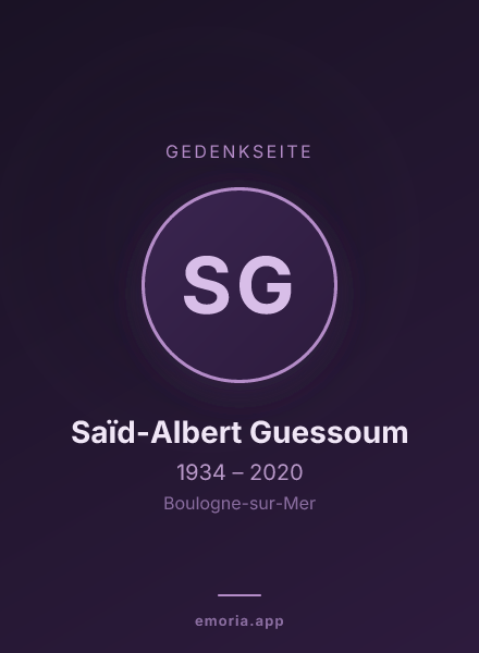 Gedenkportrait von Saïd-Albert Guessoum
