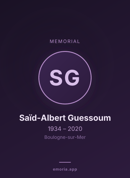 Memorial portrait of Saïd-Albert Guessoum