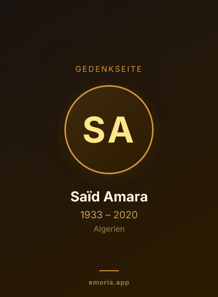 Gedenkportrait von Saïd Amara
