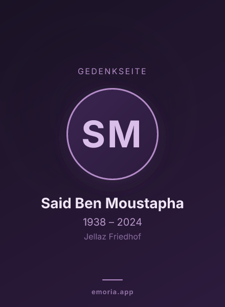 Gedenkportrait von Said Ben Moustapha