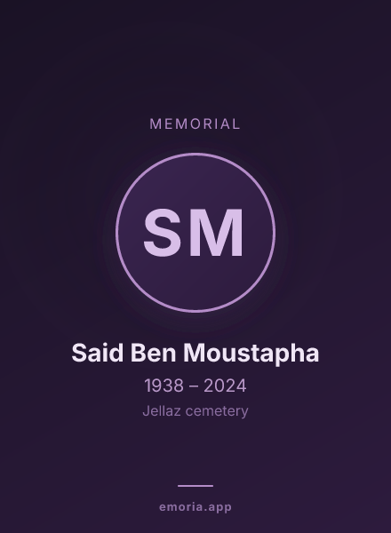Memorial portrait of Said Ben Moustapha