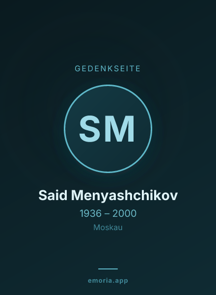 Gedenkportrait von Said Menyashchikov