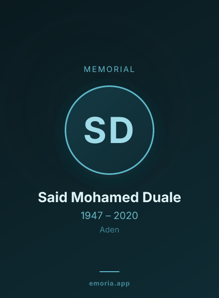 Memorial portrait of Said Mohamed Duale