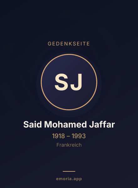 Gedenkportrait von Said Mohamed Jaffar