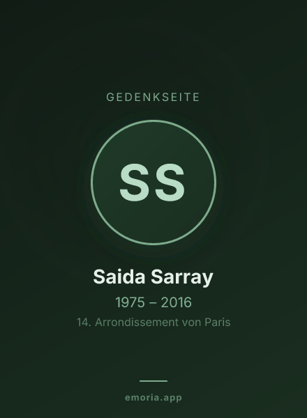 Gedenkportrait von Saida Sarray