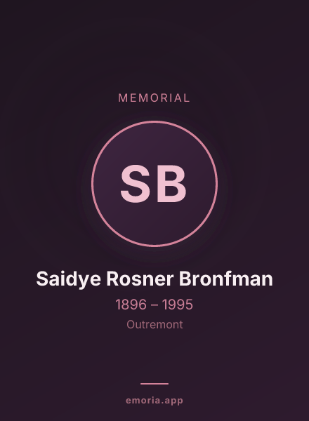 Memorial portrait of Saidye Rosner Bronfman