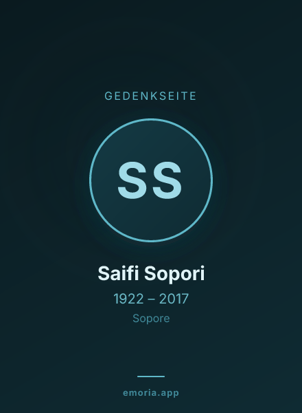 Gedenkportrait von Saifi Sopori