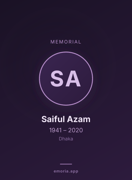 Memorial portrait of Saiful Azam