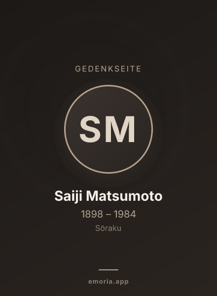 Gedenkportrait von Saiji Matsumoto
