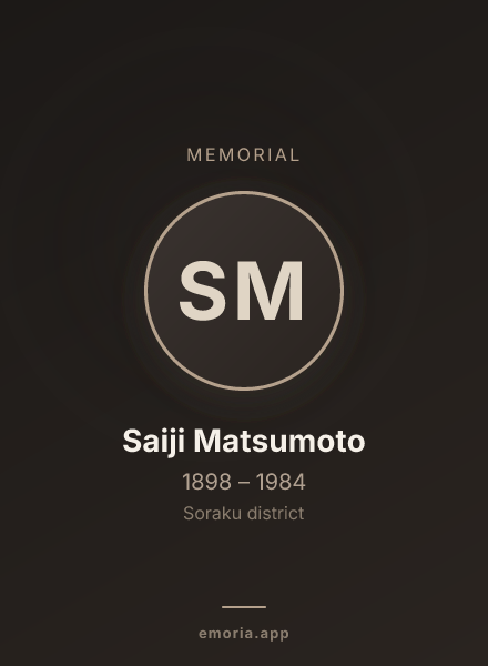 Memorial portrait of Saiji Matsumoto