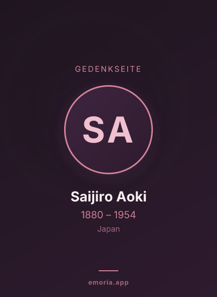 Gedenkportrait von Saijiro Aoki