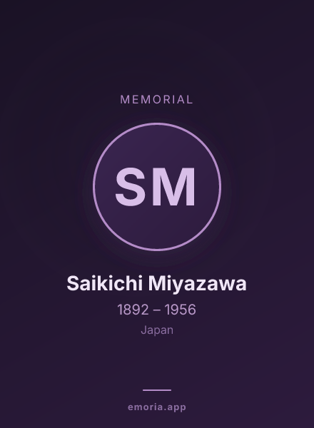 Memorial portrait of Saikichi Miyazawa