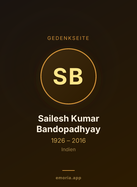 Gedenkportrait von Sailesh Kumar Bandopadhyay