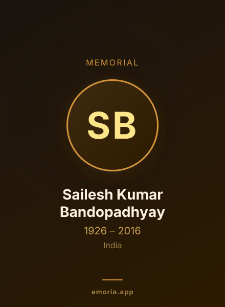 Memorial portrait of Sailesh Kumar Bandopadhyay