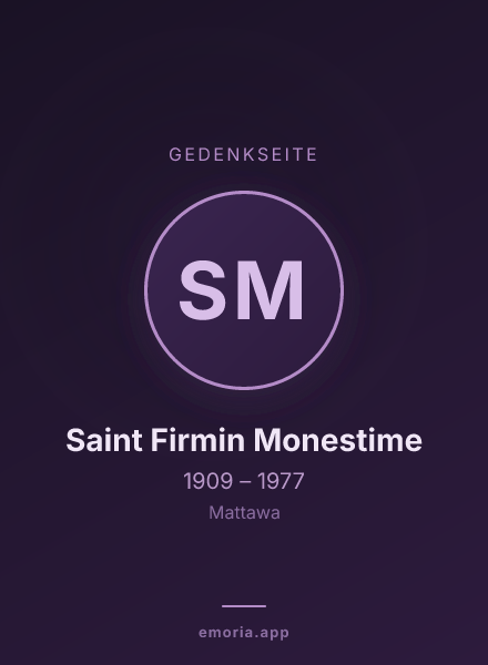 Gedenkportrait von Saint Firmin Monestime