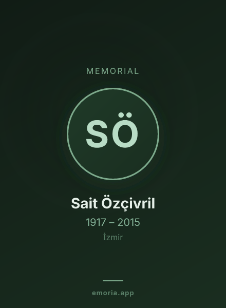 Memorial portrait of Sait Özçivril