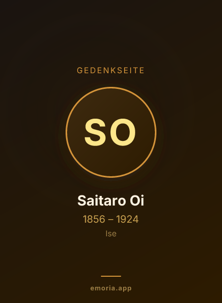 Gedenkportrait von Saitaro Oi