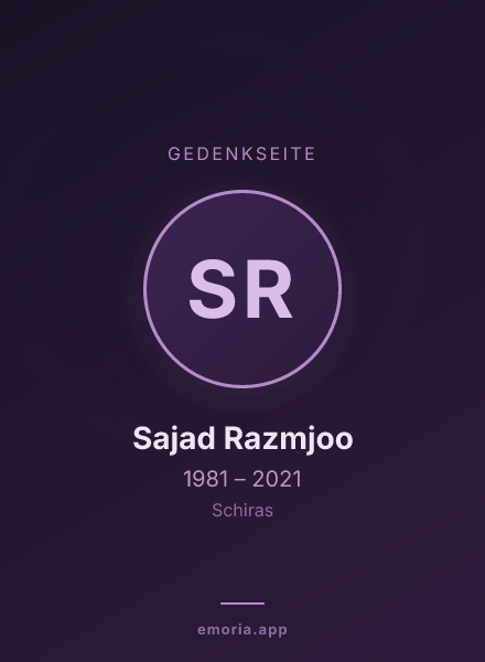 Gedenkportrait von Sajad Razmjoo