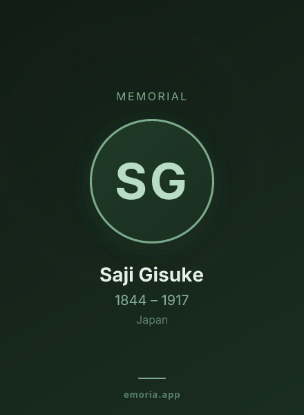 Memorial portrait of Saji Gisuke