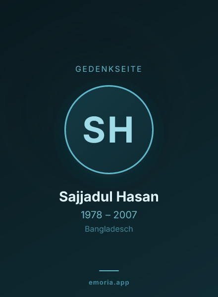 Gedenkportrait von Sajjadul Hasan