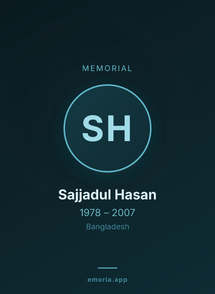 Memorial portrait of Sajjadul Hasan