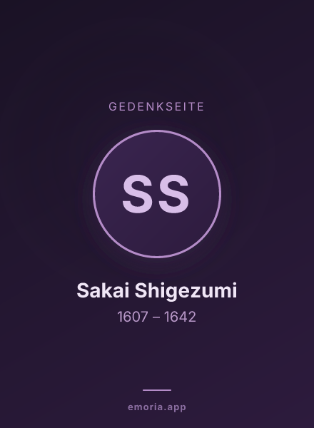 Gedenkportrait von Sakai Shigezumi