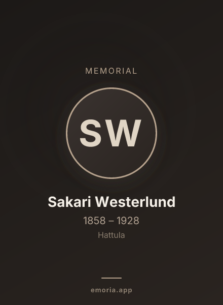 Memorial portrait of Sakari Westerlund