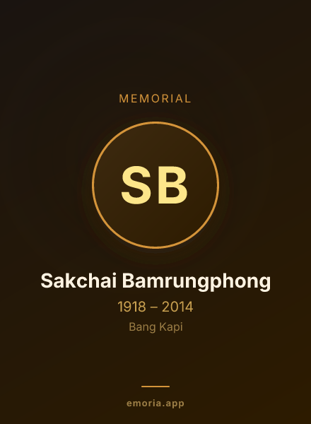 Memorial portrait of Sakchai Bamrungphong