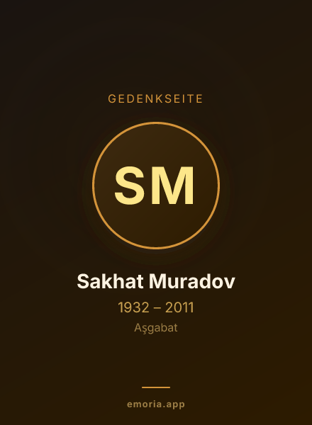 Gedenkportrait von Sakhat Muradov