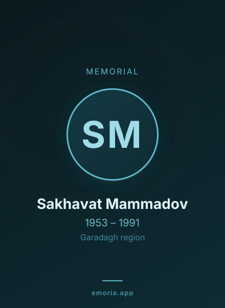 Memorial portrait of Sakhavat Mammadov