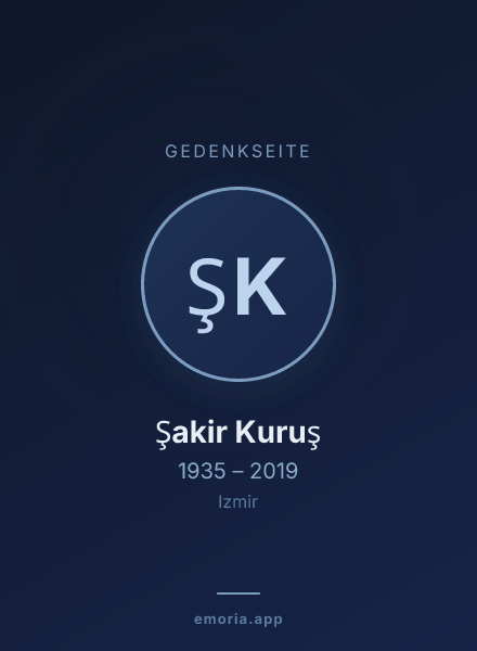 Gedenkportrait von Şakir Kuruş