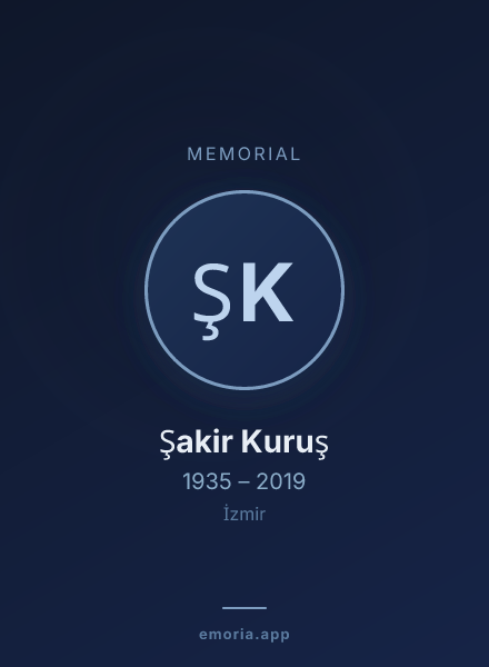 Memorial portrait of Şakir Kuruş