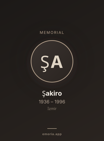 Memorial portrait of Şakiro