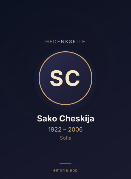 Gedenkportrait von Sako Cheskija