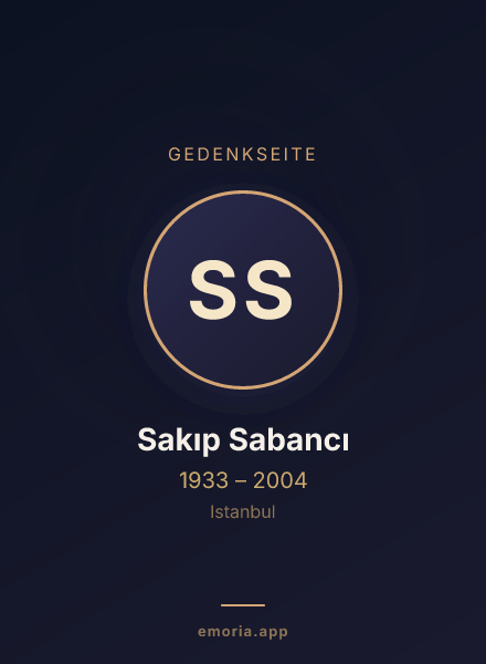 Gedenkportrait von Sakıp Sabancı